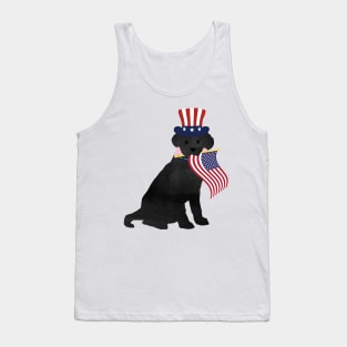 Preppy Patriotic Black Lab Tank Top